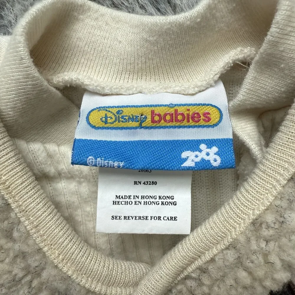 DISNEY BABIES MICKET MOUSE BABY FLEECE COVERALL BODY ONE PIECE SUIT 6-9 MONTHS